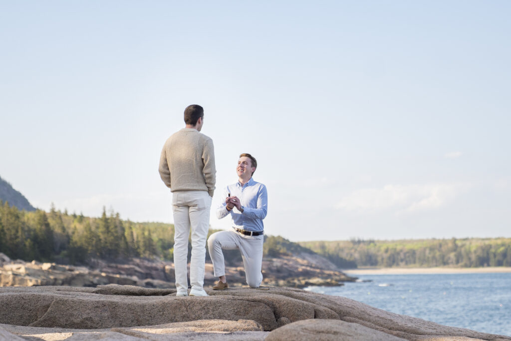 Same sex proposal in Acadia National Park
