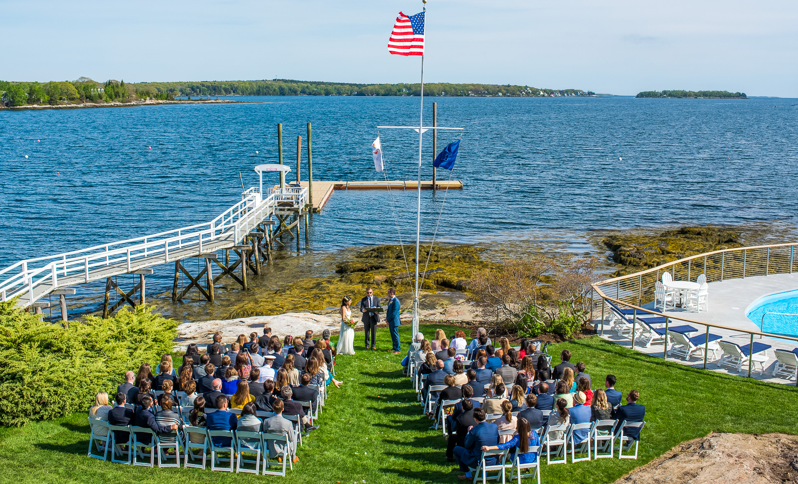 View ceremony location Linekin Bay Resort
