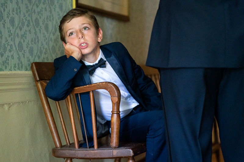 Bored child at wedding