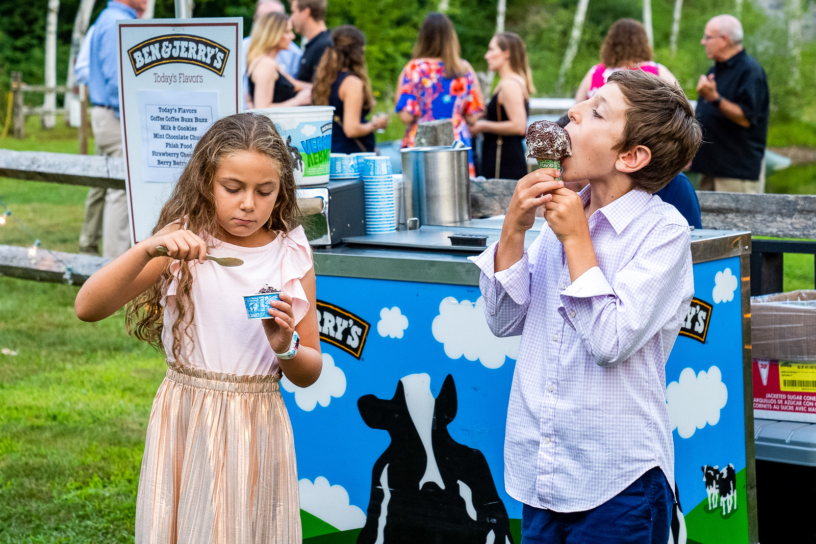 Ben and Jerrys wedding cart