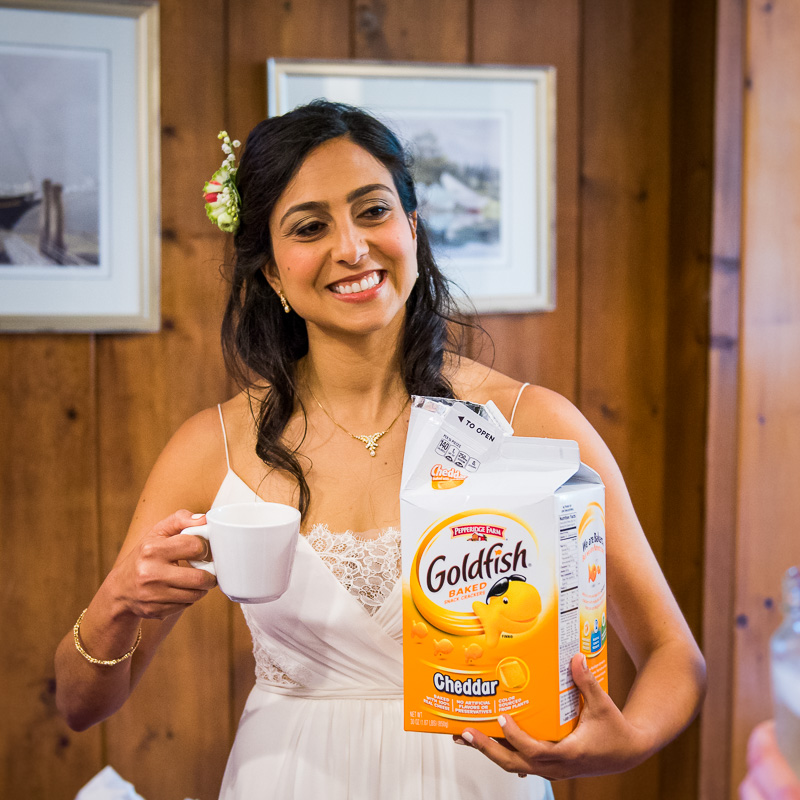Bride goldfish snacks
