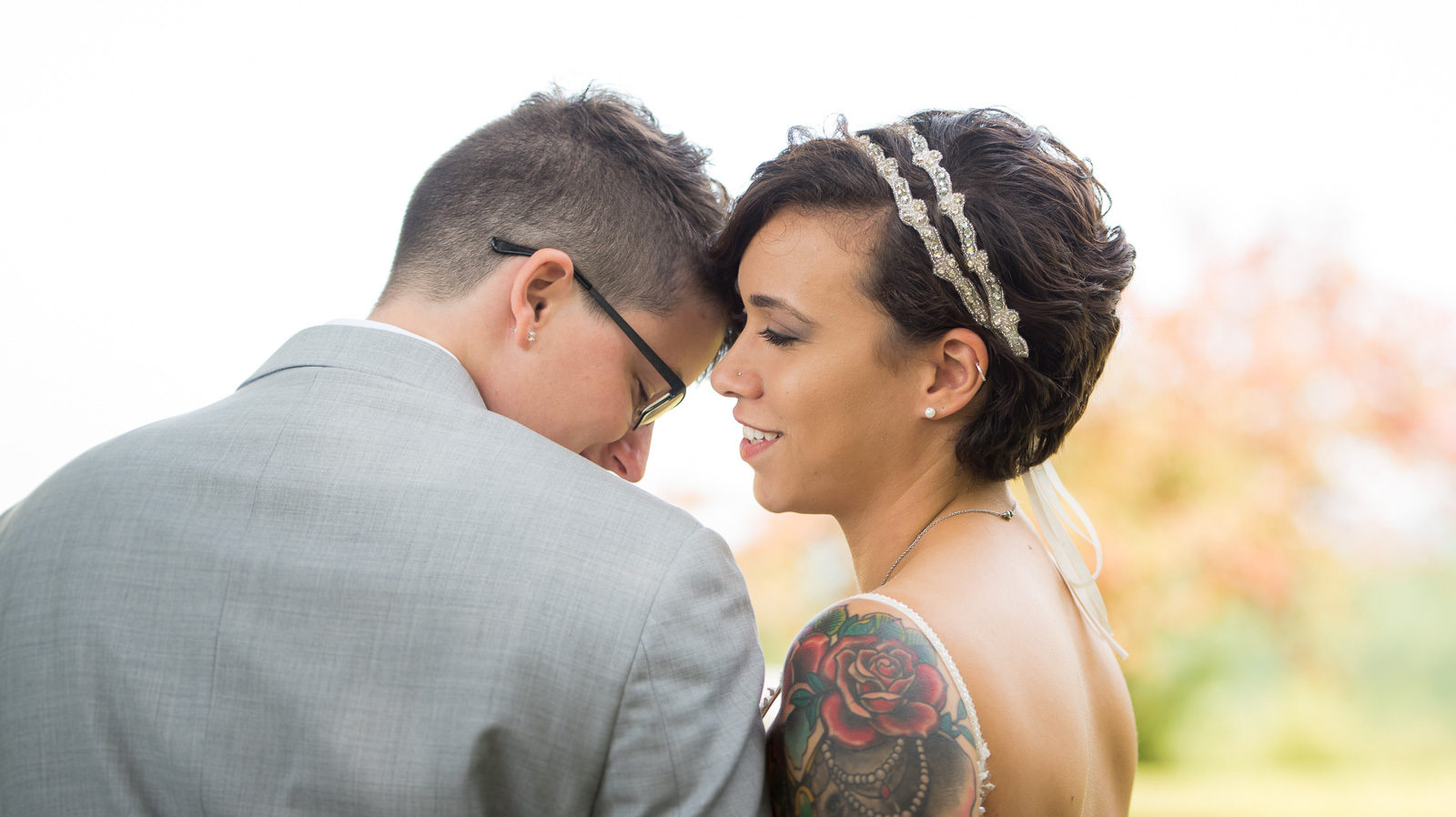 Candid same sex wedding photos