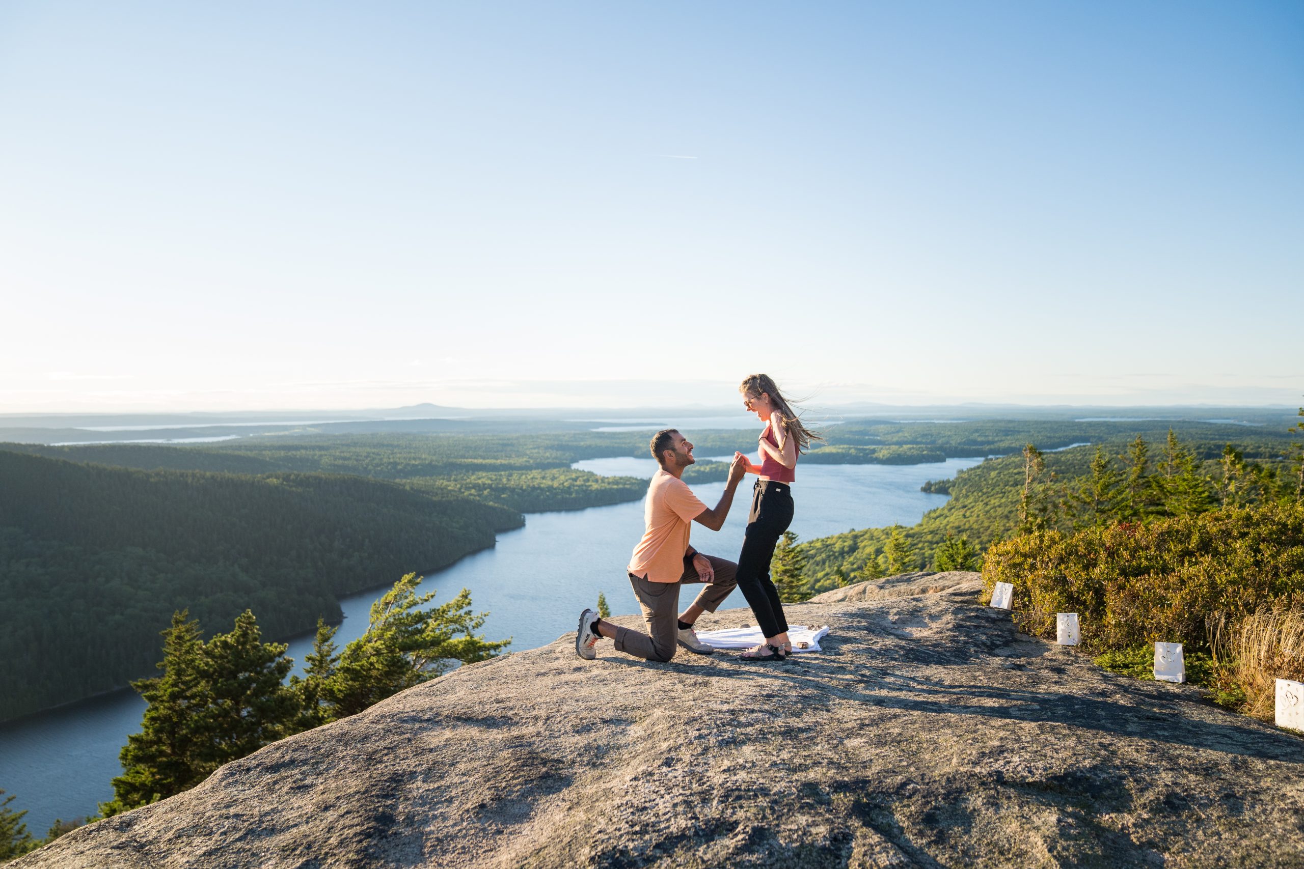Sunset proposal in Acadia National Park