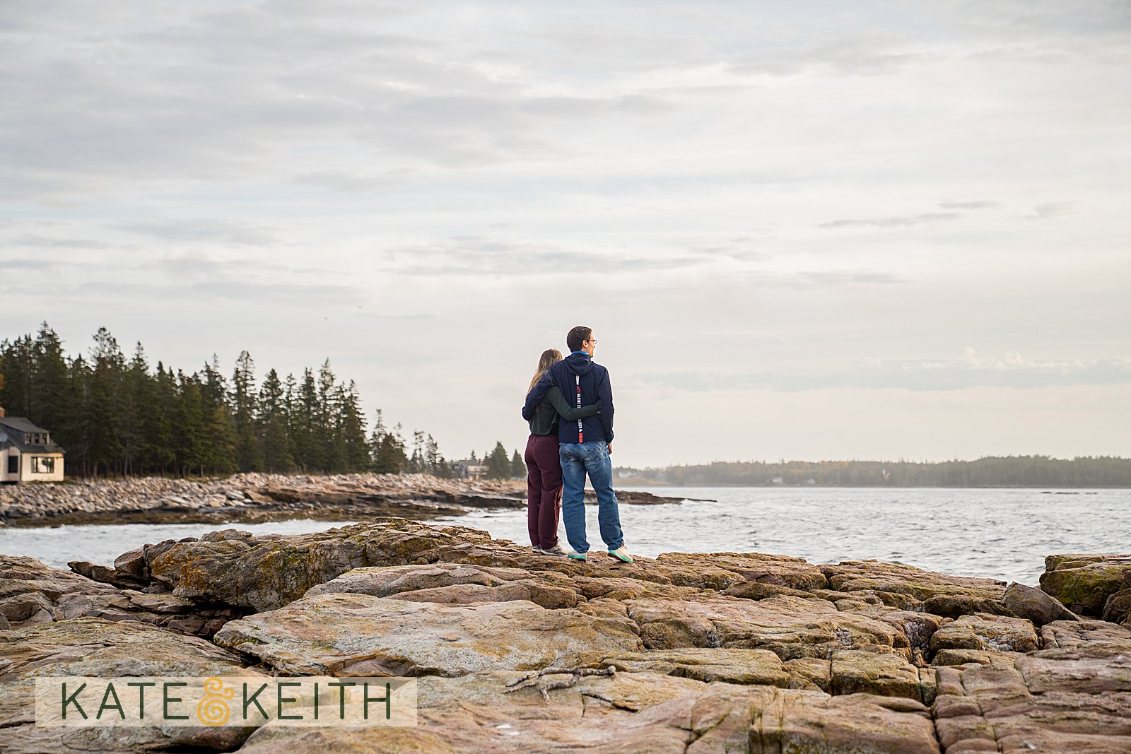 October Acadia sunrise couples photography