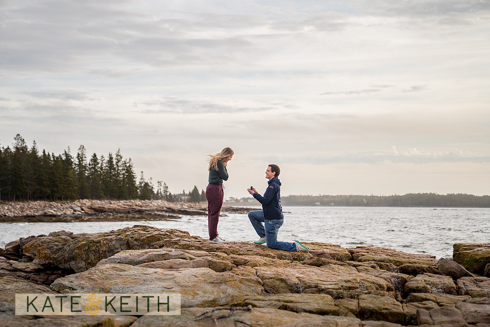 surprise proposal on mount desert island's quietside 
