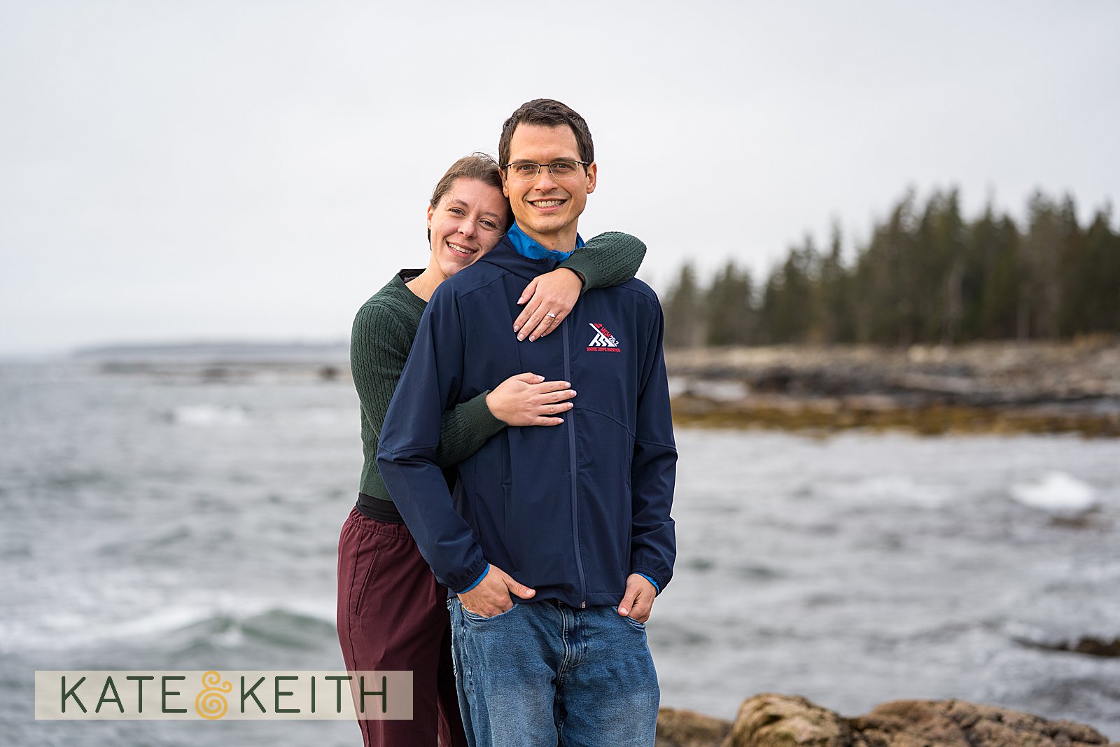 engagement session in Acadia National Park