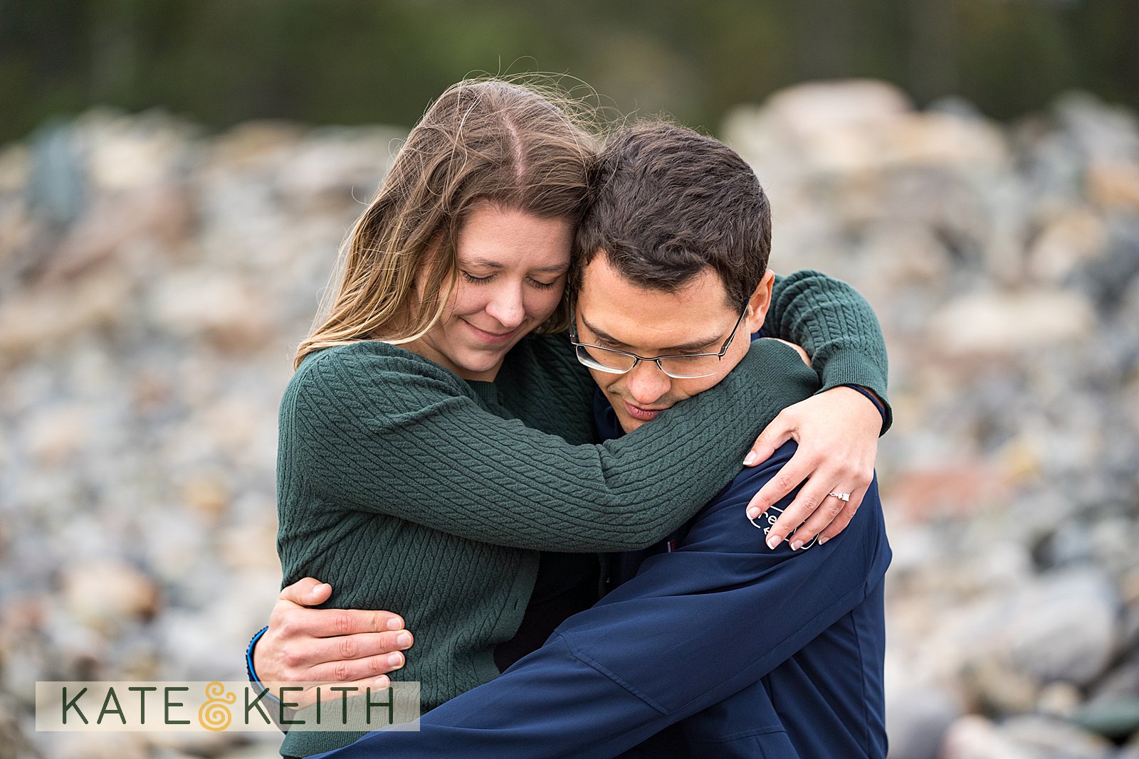 happy Acadia couple